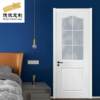 Factory direct sales bathroom wooden door white simple kitchen glass door solid wood paint set door