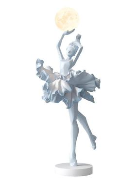 新款轻奢芭蕾孩摆件小夜灯装饰品玄关客厅电视柜酒