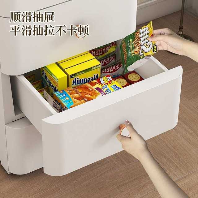 Bathroom drawer storage cabinet with ultra-narrow gap storage cabinet side cabinet multi-layer plastic bedside cabinet