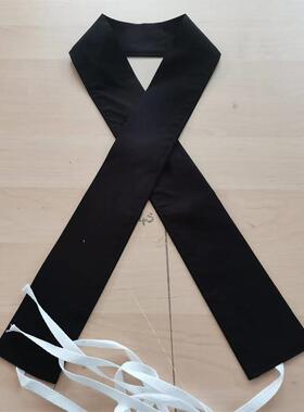 汉服假领子 百搭交领古装上衣交叉领义领戏曲护领系带V领内搭白色