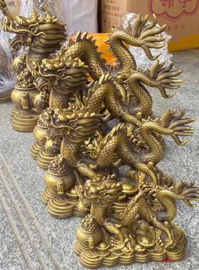 铜龙摆件铜聚宝盆龙铜生肖龙家居办公室装饰品工艺品