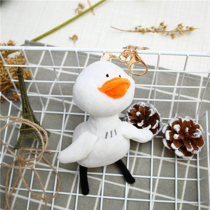 网红鸭加油小白鸭子毛绒玩偶公仔挂件可爱丑萌钥匙扣书包包挂饰女,淘宝优惠券,粉丝福利购,淘宝优惠卷