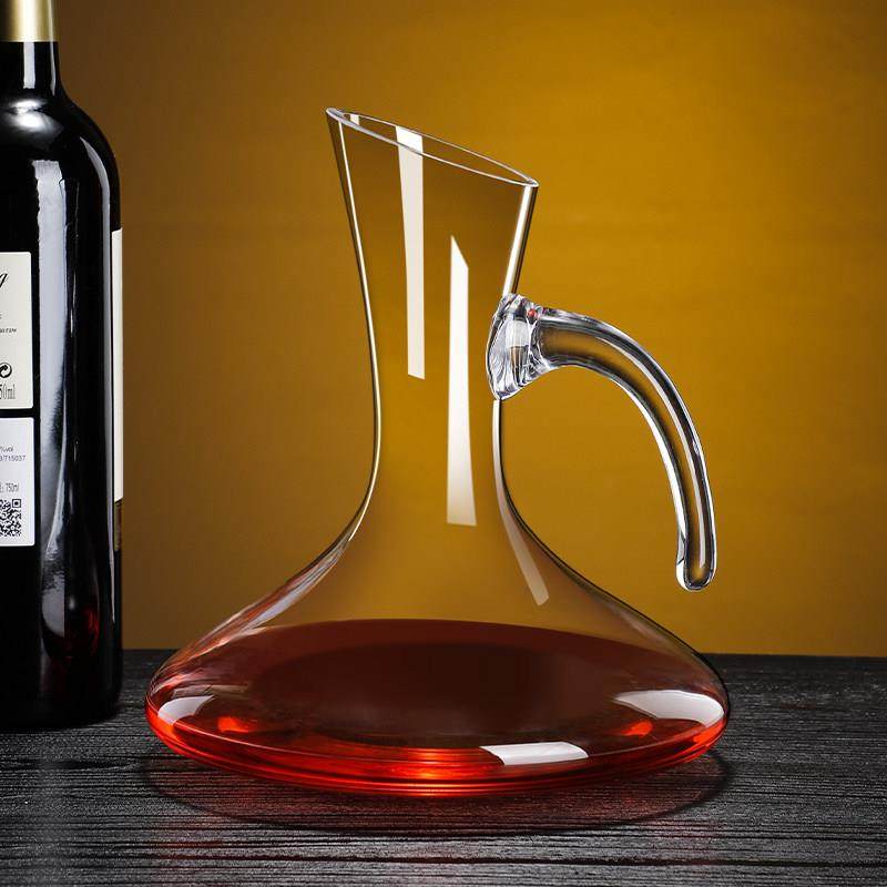 高端无铅水晶玻璃带把醒酒器家用加厚红酒分酒器红酒器壶红酒瓶,淘宝优惠券,粉丝福利购,淘宝优惠卷