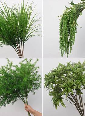 25款婚庆彷真绿色植物森系彷真花婚礼堂装饰悬吊式天花板花商场造