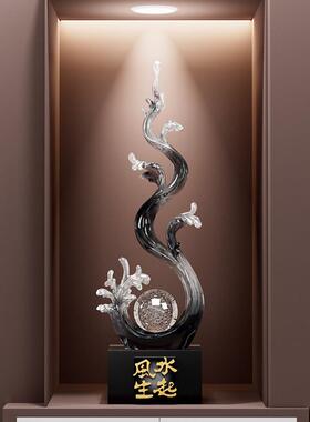 风水气入口大厅装饰饰品无障碍豪华高端客厅电视橱柜办公室财富乔