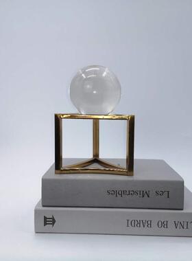 高档水件晶球摆欧式客厅软装书柜办球公饰室美式玻璃北欧简约家居