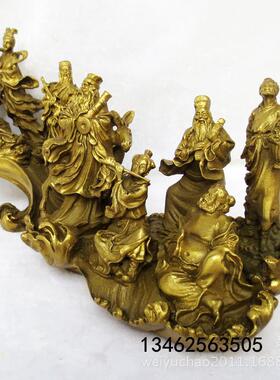 厂家纯铜八仙过海各显神通摆件铜八仙神像家居工艺品风水摆件