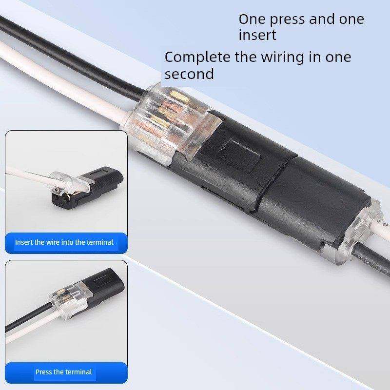 Led免焊免剥快速端子座D2双线插件带锁定2P电源线连接器,淘宝优惠券,粉丝福利购,淘宝优惠卷