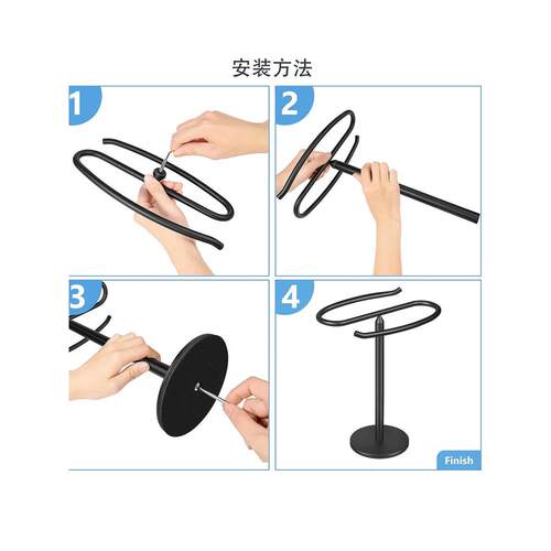 台面立式架厨房桌面移擦手巾WQL架动收毛巾纳架304不锈钢挂物架新 - 图2