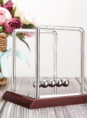 牛顿摆球撞球碰碰球不锈钢金属永动球弹力球物理能量摆件创意礼品