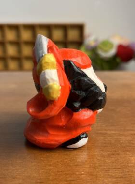 手工木雕钟馗小摆件“妖魔邪祟，小人退！退！退！”桌面装饰摆件