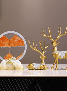 沙画沙漏摆件流沙画桌面小装饰品客厅酒柜家居好物小户型工艺礼品