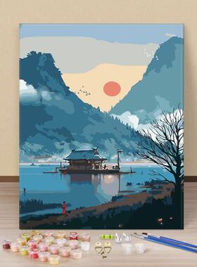 DIY Coloring By Numbers Painting Canvas Paints Art Oil Paint
