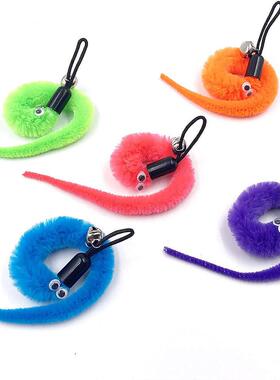 Cat Feather Toy Accessories False Mouse Worm Toy with Bell K