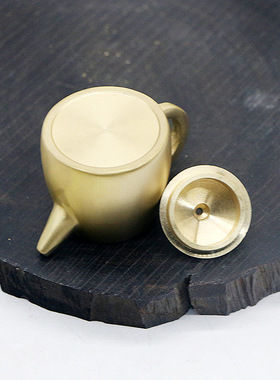 【你黄z-101铜小茶壶壶】迷黄铜滴水茶件茶具用品摆家居好物小礼