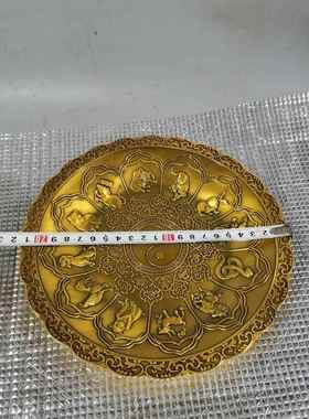 铜摆件龙盘龙献九瑞工铜浮雕古铜艺品九龙壁龙凤呈祥十二生肖摆设