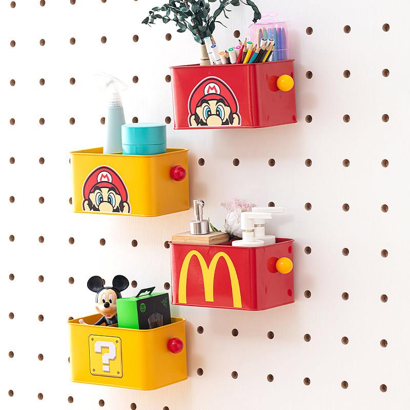 Iwood 15mm creative pattern hole board accessories dopamine partition desktop dual-purpose iron storage box