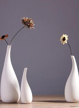 新中式创意陶瓷花瓶摆件客厅插花电视柜摆设书房茶室禅意装饰品