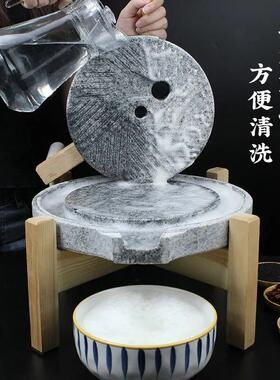 小石磨家用麻石手工覆古家用磨盘石磨迷你石磨手推老式豆浆豆腐机