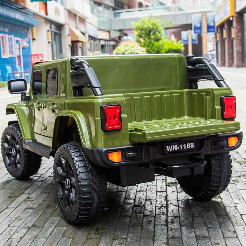 正品婴儿童电动车坐双人四轮遥玩控车男女宝宝四汽驱越野车皮卡具 - 图1