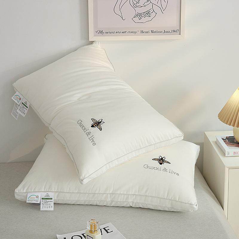小蜜蜂全棉枕芯家用成人低枕纯棉枕芯 宿舍单人高枕学生中枕,淘宝优惠券,粉丝福利购,淘宝优惠卷