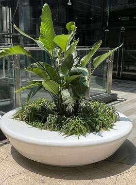户外大型玻璃钢花坛园林景观房地产售楼处庭院校区展厅馆落地花盆