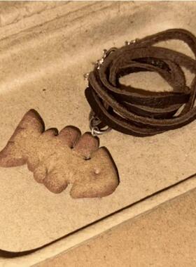 小狗饼干骨头项链可爱个性颈链