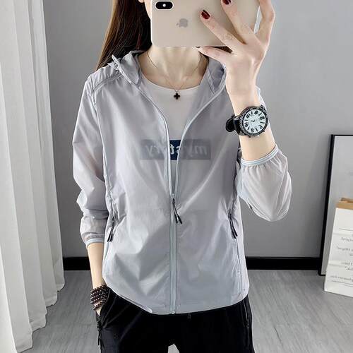 防晒衣女V轻薄透气连帽皮肤衣服户外透气夏季空调衫0325e - 图2