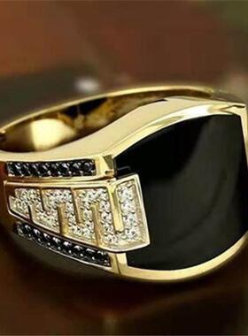 Signet Square Finger Rings For Men Punk Style Collection Gol