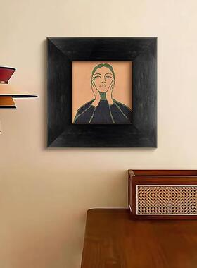 法式中世纪风格高端入口装饰画壁龛艺术客厅挂画美式覆古软装特色