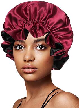 Layer Satin Bonnet Hair Bonnet For Sleeping Shower Cap