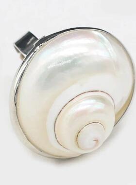 Freshwater Shells Natural Stone three-dimensional Shell Ring