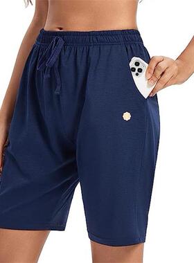 Women ' s Bermuda Shorts Jersey Shorts with Deep Pockets 7 