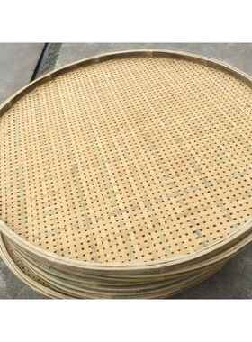 匾有孔簸箕手工竹制 大竹筛 竹制品竹 有孔簸箕 品竹 有编孔竹筛