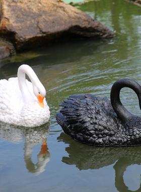 花园摆件院子装饰水池动物鸳鸯摆件树脂工艺户外鱼池装饰造景
