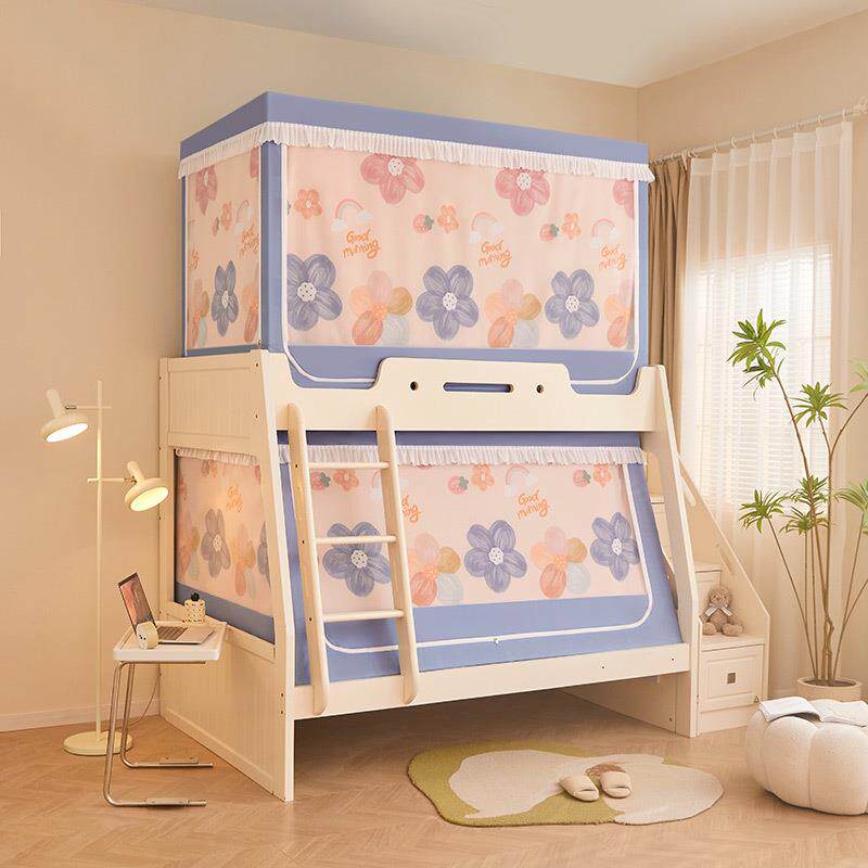 子母床蚊帐学上下铺1.5米双高层床低儿用童床1.2m生0XJO.9梯形家1 - 图1