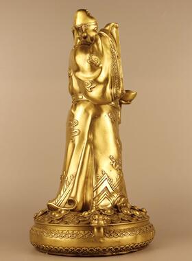 黄铜摆件财源广进财神铜财神爷像供奉用品公司店铺开业送礼礼品