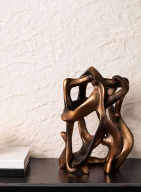 书轻奢异型树件根塑家居饰品摆雕样板房建筑艺术摆设书房书A114柜