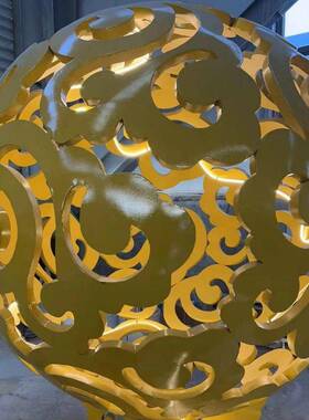 不锈钢铁艺镂空发光球公园景观设计各种形状彩色夜灯雕塑小品现货