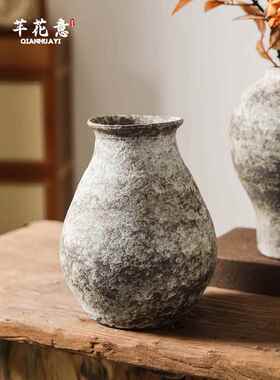 正品景德镇陶瓷花瓶覆老沉默风格花容工器手干花插国花古花客厅禅