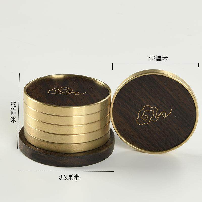 黑檀木茶杯垫片 茶道功夫茶托 托六君子茶具茶盘配件实木隔热 制,淘宝优惠券,粉丝福利购,淘宝优惠卷