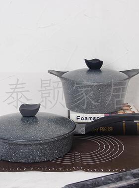 厨房摆件组合软装陈设样板间展厅餐厅别墅汤抄锅具砧板托盘道具