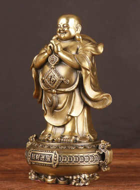 佛到 福到 站聚宝盆佛 大肚笑佛 开业喜庆摆件 恭喜佛