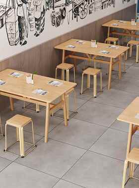 快餐店桌组CD477166椅合面馆济早餐店经型饭桌工厂食堂员工餐饮长