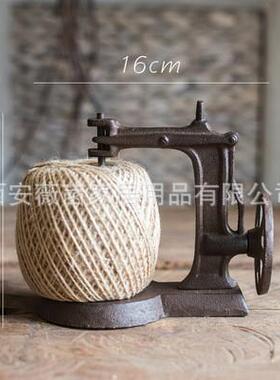 铸铁麻绳架猫咪小鸟缝纫机装饰摆件复古杂货花园庭院阳台线轴