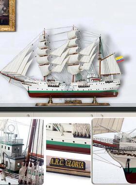 船模型摆件一帆风顺帆船摆件光荣号80cm欧式一帆风顺木帆船模型装