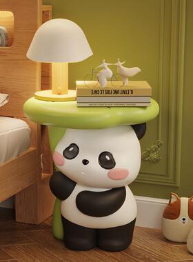 日本进口可爱卡通治愈系荷叶熊猫茶几客厅卧室儿童房装饰开业搬家