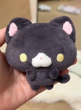包挂件呆萌棕熊小黑猫毛绒日系可爱迷你玩偶包包挂饰少女心1014d