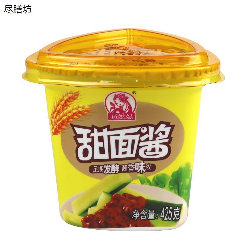 巧媳妇甜面酱家用碗装烤鸭葱蘸酱炸酱面手抓饼调味酱足期发酵袋装