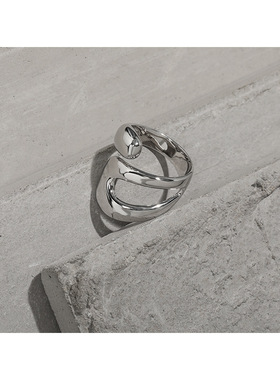 TT跨境镂空水滴开口戒指冷淡指环